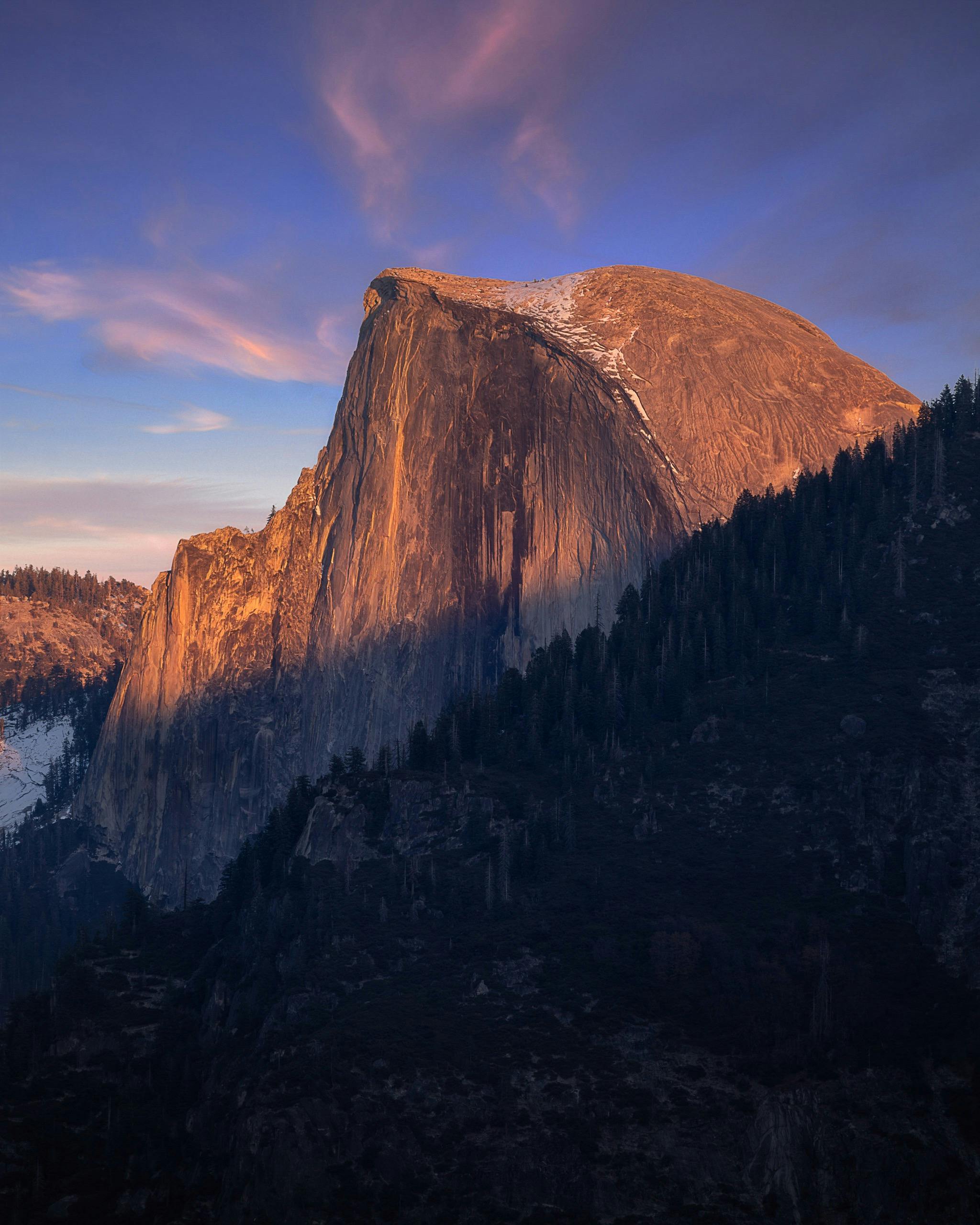 A Rocky Mountain Under the Blue Sky